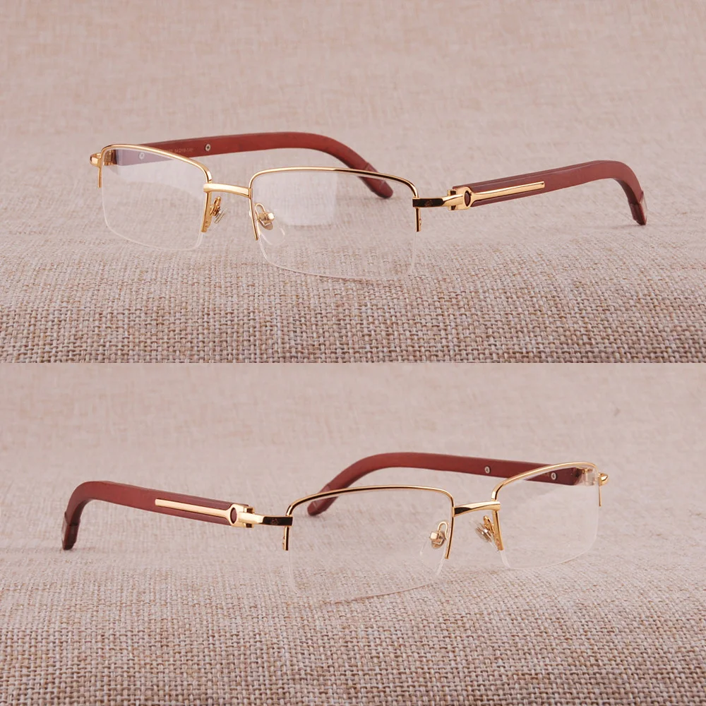 Vazrobe Brand Glasses Frame Men Wooden Eyeglasses Man Prescription Spectacles Luxury Gold Eyeglass for Optic Lens Half Rim
Vazrobe Brand Glasses Frame Men Wooden Eyeglasses Man Prescription Spectacles Luxury Gold Eyeglass for Optic Lens Half Rim