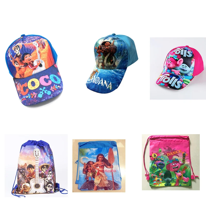 3D Cartoon Movie COCO Trolls Moana Ladybug Vampirina Kids Summer Sun Caps Sports Baseball Hats Kid Party Gift Action Figure Toy
3D Cartoon Movie COCO Trolls Moana Ladybug Vampirina Kids Summer Sun Caps Sports Baseball Hats Kid Party Gift Action Figure Toy