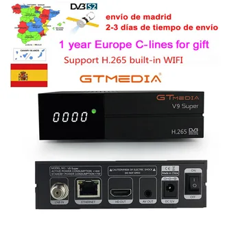Satellite Receiver Gtmedia V9 Super DVB-S2 with 3 Years Europe cline ES PO Same as GTmedia V8 Nova Built in Wifi Dongle Full HD
Satellite Receiver Gtmedia V9 Super DVB-S2 with 3 Years Europe cline ES PO Same as GTmedia V8 Nova Built in Wifi Dongle Full HD