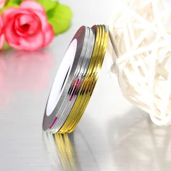 10 Rolls Gold/Silver Colors 1mm Nail Art Striping Tape Line Sticker Decal Nail Sticker Nail Art DIY Adhesive Stickers Gel Polish
10 Rolls Gold/Silver Colors 1mm Nail Art Striping Tape Line Sticker Decal Nail Sticker Nail Art DIY Adhesive Stickers Gel Polish