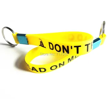 100PCS keyring don't tread on me keychain wristband silicone bracelets free shipping by ePacket A
100PCS keyring don't tread on me keychain wristband silicone bracelets free shipping by ePacket A