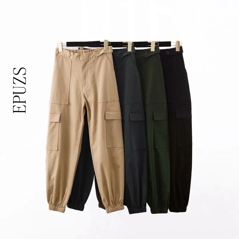 Vintage black khaki cargo pants women pockets loose baggy harem high waist pants joggers streetwear trousers ladies streetwear
Vintage black khaki cargo pants women pockets loose baggy harem high waist pants joggers streetwear trousers ladies streetwear