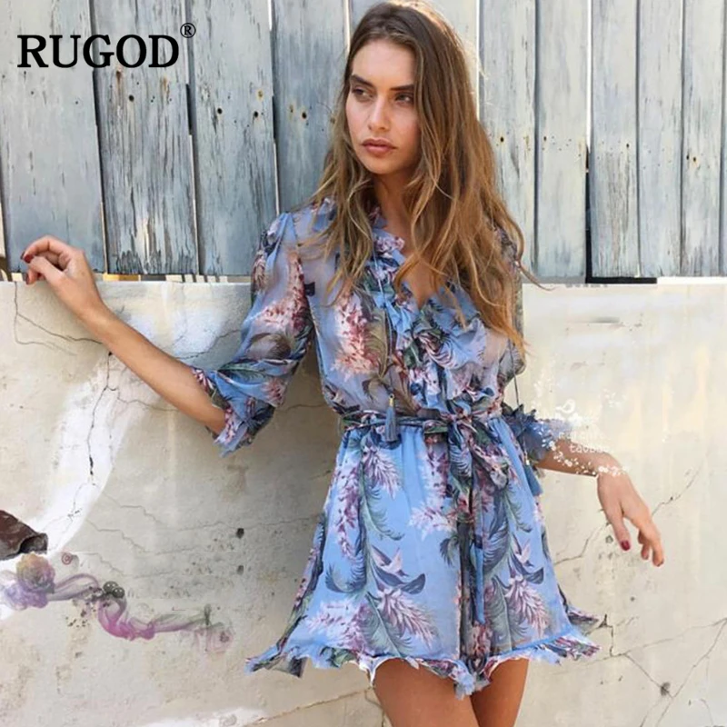 Женское трикотажное платье Rugod, Стильное повседневное платье с v-образным вырезом и длинными рукавами, лето 2019
Женское трикотажное платье Rugod, Стильное повседневное платье с v-образным вырезом и длинными рукавами, лето 2019