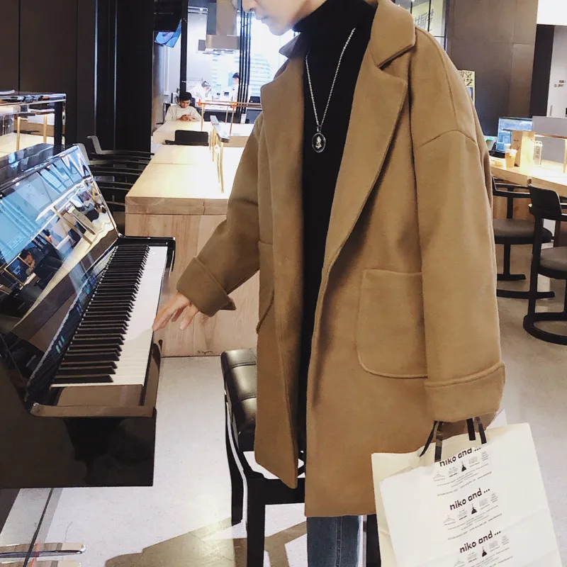 Winter New Woolen Coat Men Fashion Solid Color Casual V-neck Long Jacket Man Streetwear Wild Thick Warm Coat Male Clothes
Winter New Woolen Coat Men Fashion Solid Color Casual V-neck Long Jacket Man Streetwear Wild Thick Warm Coat Male Clothes