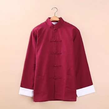 Spring Autumn Traditional Chinese Clothing Men Tops Long Sleeve Two Sided Cotton Kungfu Tang Suit Shirt Mandarin Collar 2019 New
Spring Autumn Traditional Chinese Clothing Men Tops Long Sleeve Two Sided Cotton Kungfu Tang Suit Shirt Mandarin Collar 2019 New