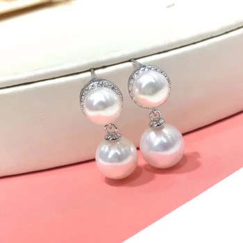 European S925 Silver Pearl Earrings Findings Stud Earrings Settings Mountings Parts Mounts for Wedding Gift Bridal Women
European S925 Silver Pearl Earrings Findings Stud Earrings Settings Mountings Parts Mounts for Wedding Gift Bridal Women