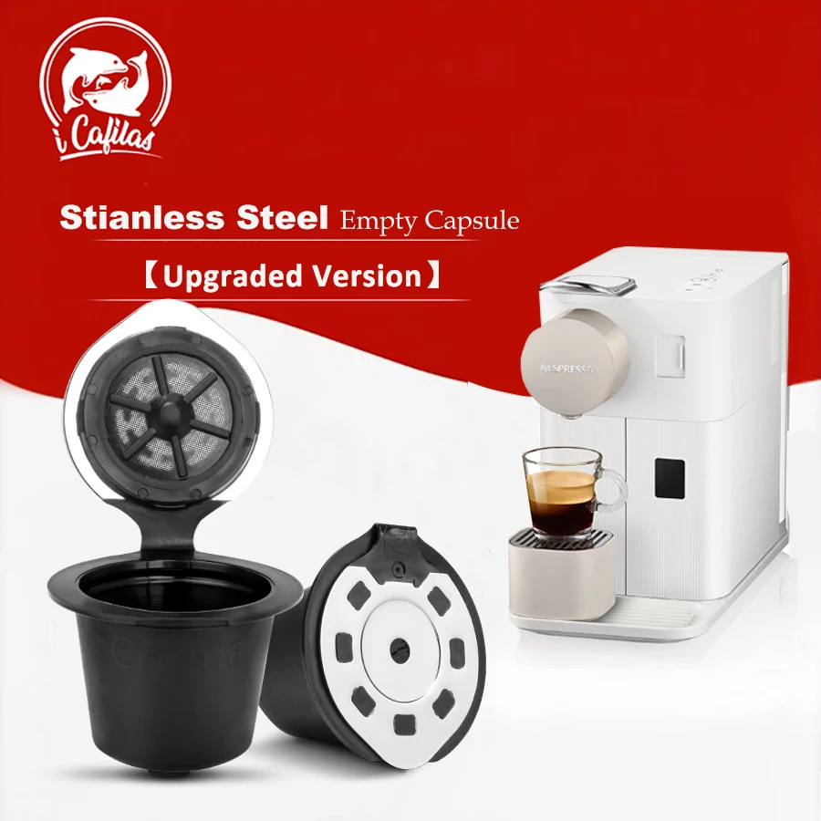 2pcs Refillable Reusable Nespresso Upgrade Version Coffee Capsule Filter Pod for Original Line Nespresso Espresso Coffee Maker
2pcs Refillable Reusable Nespresso Upgrade Version Coffee Capsule Filter Pod for Original Line Nespresso Espresso Coffee Maker