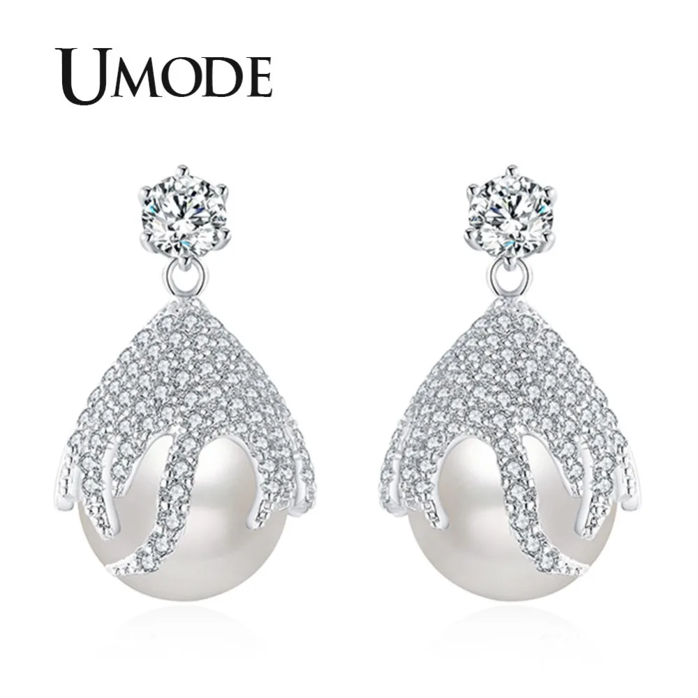 UMODE 2018 New Fashion Pearl Drop Erring for Women Clear Zircon Crystal CZ Waterdrop Shape Earrings White Gold Jewelry AUE0453
UMODE 2018 New Fashion Pearl Drop Erring for Women Clear Zircon Crystal CZ Waterdrop Shape Earrings White Gold Jewelry AUE0453