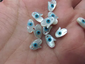 Top Drilled --24pcs 7x10mm Genuine MOP Shell Blue White Mother of pearl shell turkish evil eye hamsa hand beads,loose beads for
Top Drilled --24pcs 7x10mm Genuine MOP Shell Blue White Mother of pearl shell turkish evil eye hamsa hand beads,loose beads for