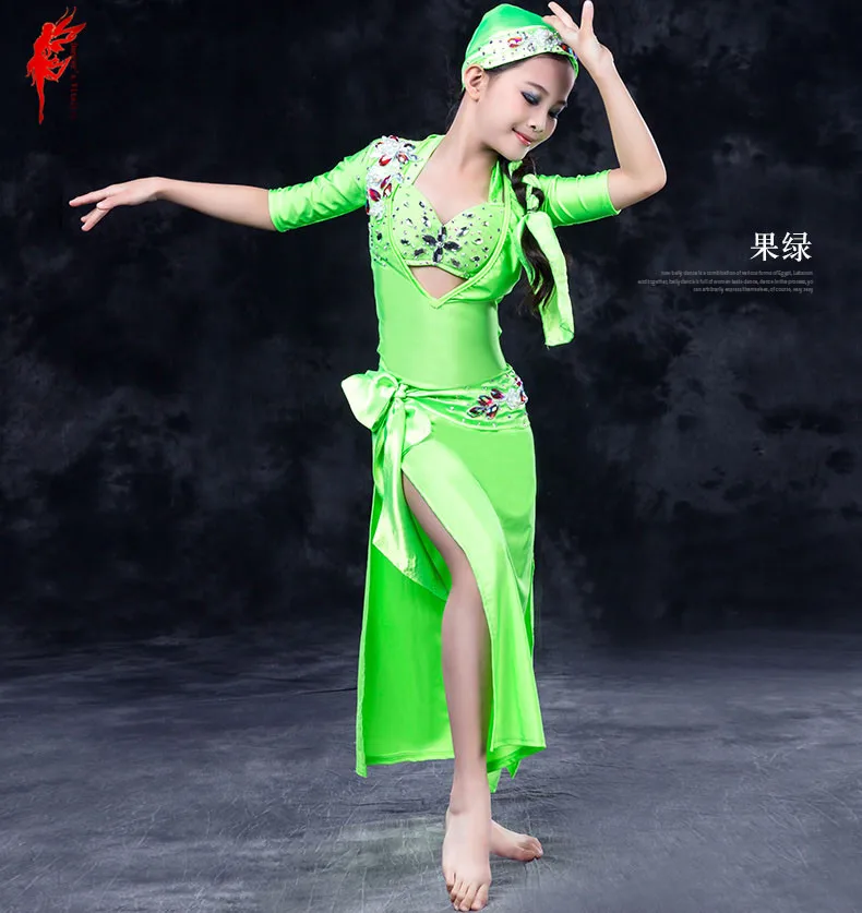 Kids belly dance clothes High-end belly dance performance suit girls 4pcs set dress/bra/belt/headdress girls belly dance suit
Kids belly dance clothes High-end belly dance performance suit girls 4pcs set dress/bra/belt/headdress girls belly dance suit