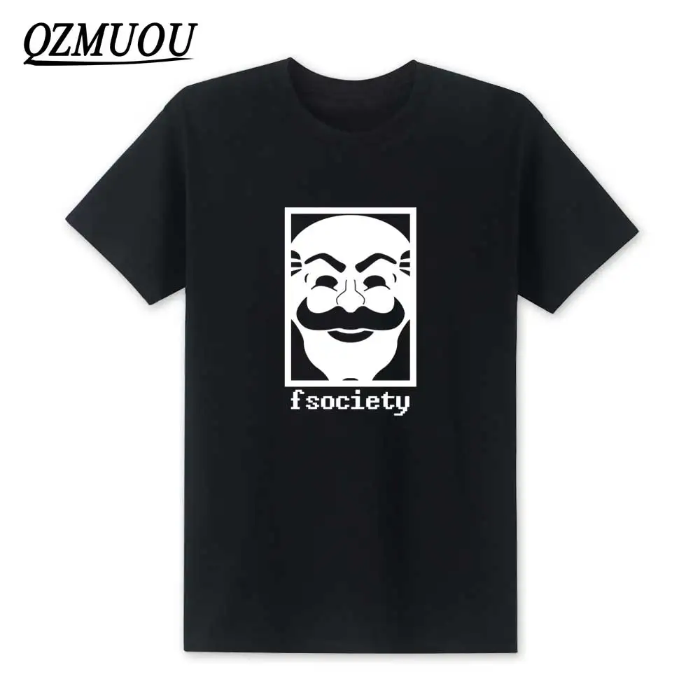 2019 New Mr Robot T Shirts Men Fashion Fsociety Mask Printed Top Tees Summer Short Sleeve Cotton TV Show Robot Size XS-XXL
2019 New Mr Robot T Shirts Men Fashion Fsociety Mask Printed Top Tees Summer Short Sleeve Cotton TV Show Robot Size XS-XXL