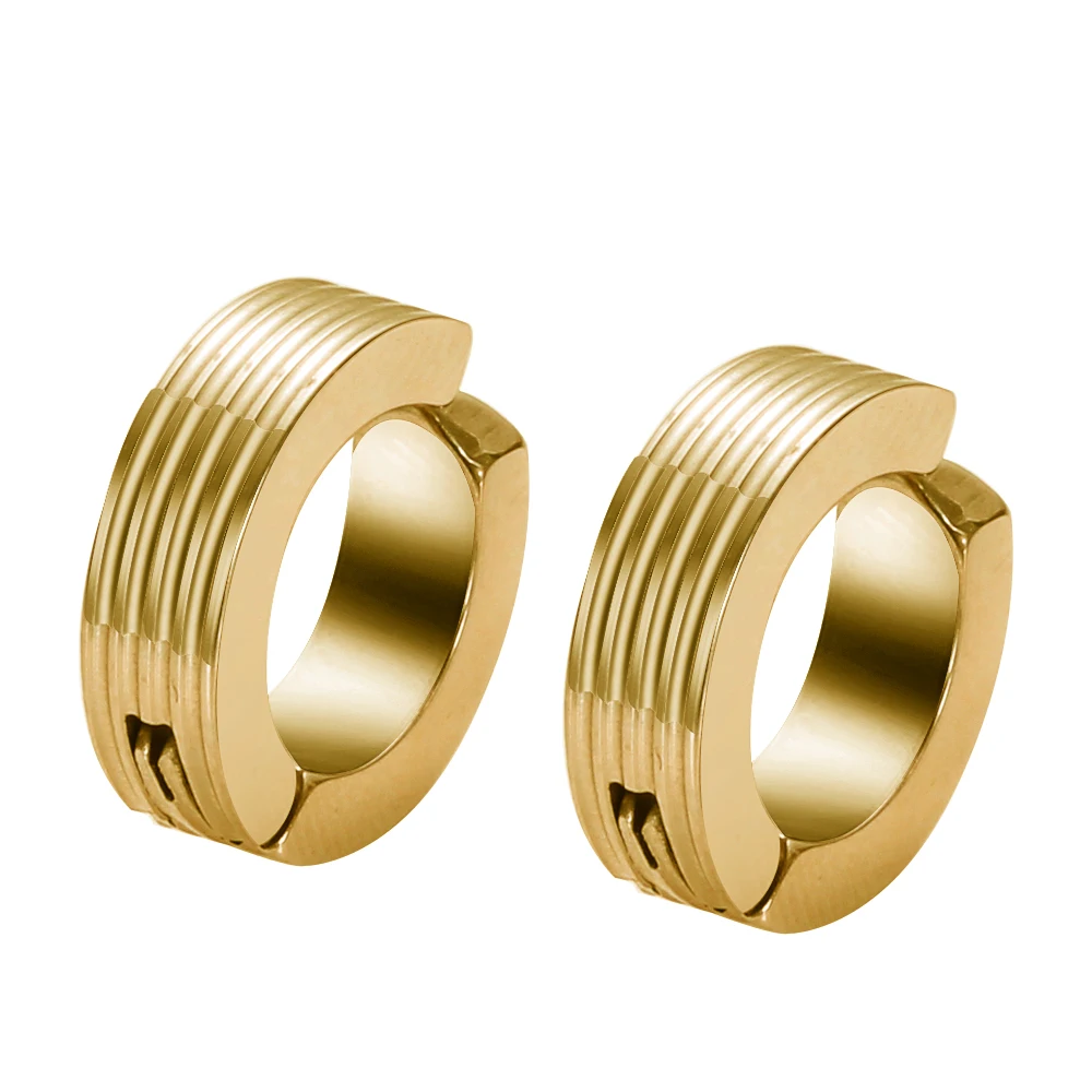 2019 New Arrival Fashion Earring Gold And Silver Color Stainless Steel Punk Small Hoop Earrings for Women Wedding Party Jewelry
2019 New Arrival Fashion Earring Gold And Silver Color Stainless Steel Punk Small Hoop Earrings for Women Wedding Party Jewelry