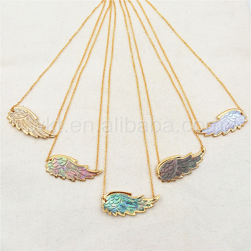 WT-N785 Wholesale Natural Paua Shell necklace 24K Gold dipped Colorful feather Shell Necklace Jewelry
WT-N785 Wholesale Natural Paua Shell necklace 24K Gold dipped Colorful feather Shell Necklace Jewelry