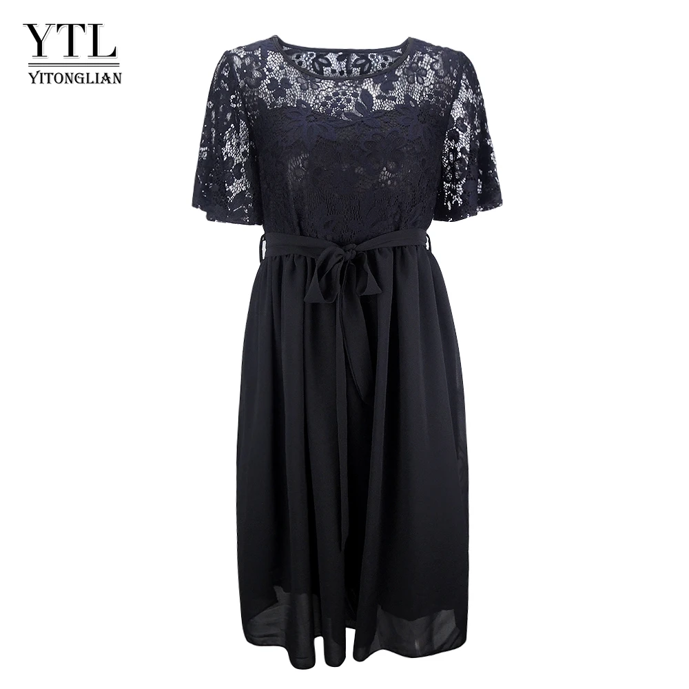 Women Elegant Summer Dress Sweetheart Neckline Short Sleeve Large Black Lace Patchwork Chiffon Dresses Female Party Dress H241
Women Elegant Summer Dress Sweetheart Neckline Short Sleeve Large Black Lace Patchwork Chiffon Dresses Female Party Dress H241