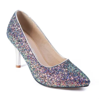 In 2018 the new sexy stilettos high mouth with sequins shallow super small size 32 single shoes 18113-47
In 2018 the new sexy stilettos high mouth with sequins shallow super small size 32 single shoes 18113-47