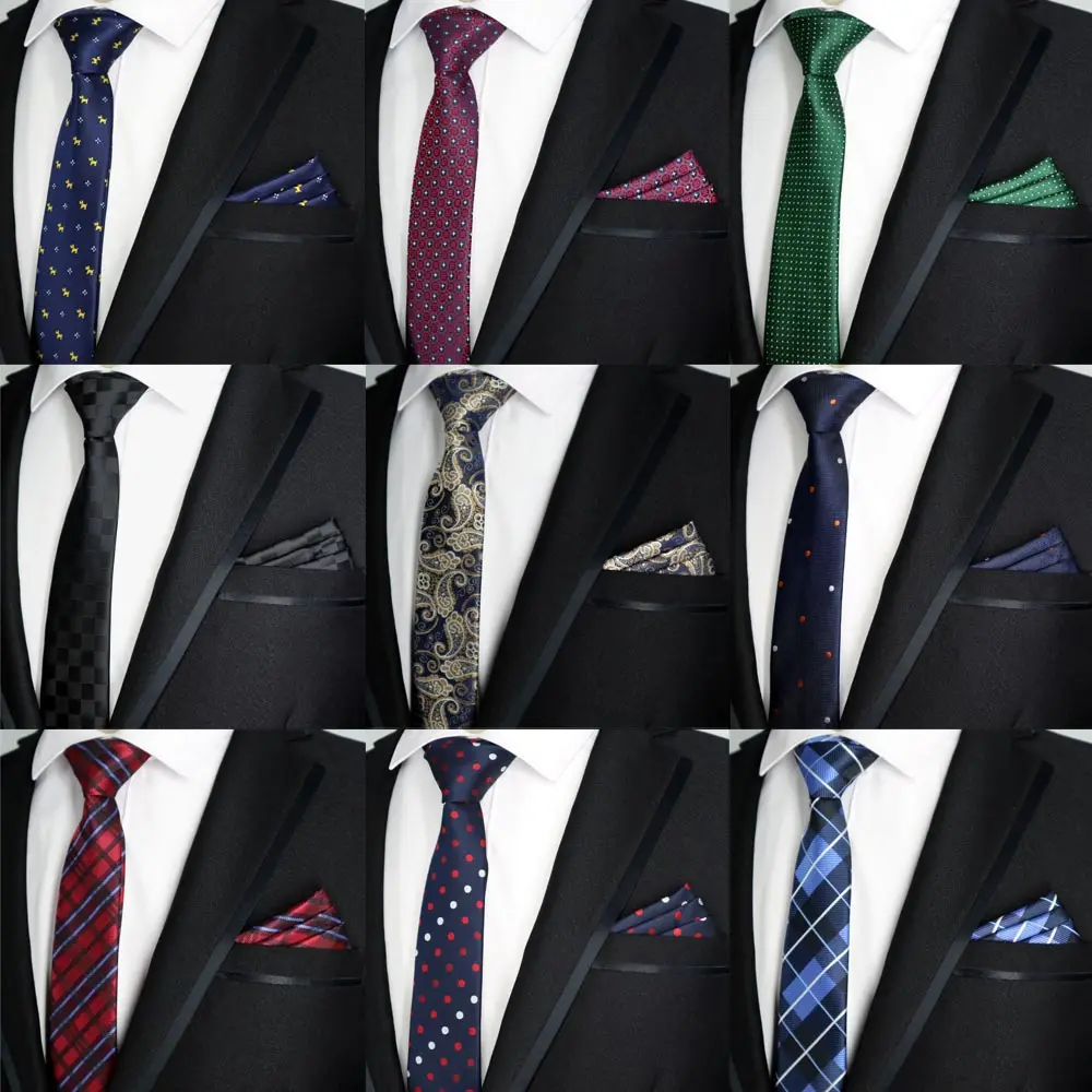 17 Color 6CM Men Tie Set Skinny Polyester Silk Dots Plaids Jacquard Woven Slim Ties Pocket Square Sets Necktie Red Black Party
17 Color 6CM Men Tie Set Skinny Polyester Silk Dots Plaids Jacquard Woven Slim Ties Pocket Square Sets Necktie Red Black Party