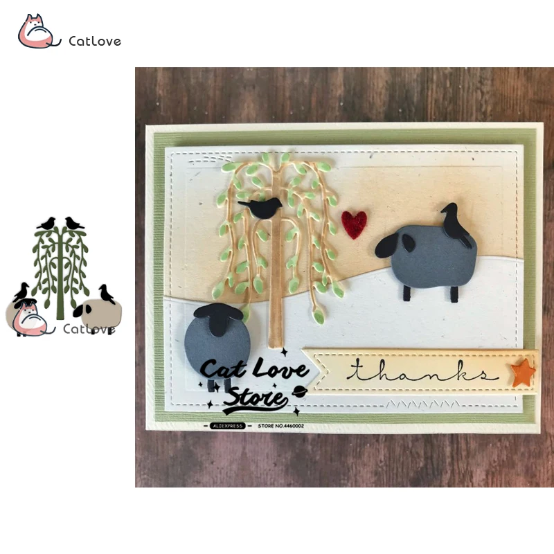 Sheep Willow Tree Metal Cutting Dies Stencils For DIY Scrapbooking Paper Card Decorative Craft Dies Embossing Die Cuts New 2019
Sheep Willow Tree Metal Cutting Dies Stencils For DIY Scrapbooking Paper Card Decorative Craft Dies Embossing Die Cuts New 2019