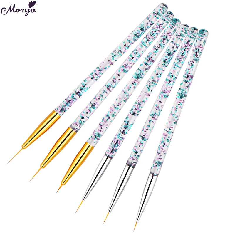 Monja 3Pcs/set Nail Art Transparent Handle Stripes Lines Liner Pattern Drawing Brush UV Gel DIY Tips Painting Pen Manicure Tools
Monja 3Pcs/set Nail Art Transparent Handle Stripes Lines Liner Pattern Drawing Brush UV Gel DIY Tips Painting Pen Manicure Tools