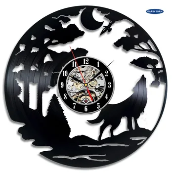 Wolf Vinyl Wall Clock Art Gift Room Modern Home Record Vintage Decoration reloj 
Wolf Vinyl Wall Clock Art Gift Room Modern Home Record Vintage Decoration reloj