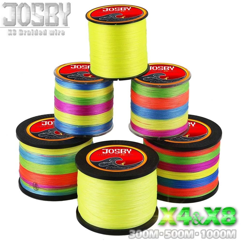 JOSBY 300M 500M 1000M PE Braided Fishing Line 4 Stands 8 Stand Multifilament Fish Line for Carp 10-80LB 4 Color
JOSBY 300M 500M 1000M PE Braided Fishing Line 4 Stands 8 Stand Multifilament Fish Line for Carp 10-80LB 4 Color