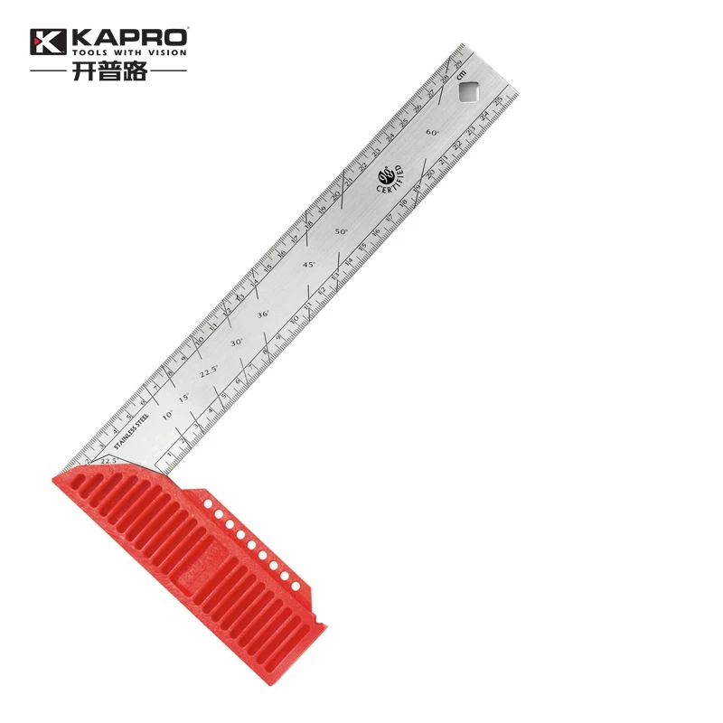 KAPRO Multi Function Rectangular ruler Woodworking square 90 degree stainless steel thickened Ruler tool
KAPRO Multi Function Rectangular ruler Woodworking square 90 degree stainless steel thickened Ruler tool