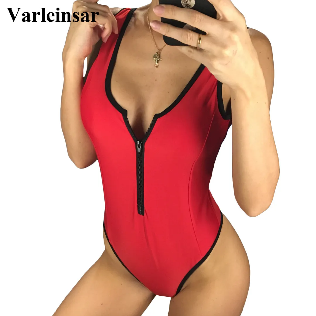 New Sexy Red Zipper High Cut Leg Thong One Piece Swimsuit Women Swimwear Female 2019 Bather Bathing Suit Swim Monokini Lady V890
New Sexy Red Zipper High Cut Leg Thong One Piece Swimsuit Women Swimwear Female 2019 Bather Bathing Suit Swim Monokini Lady V890