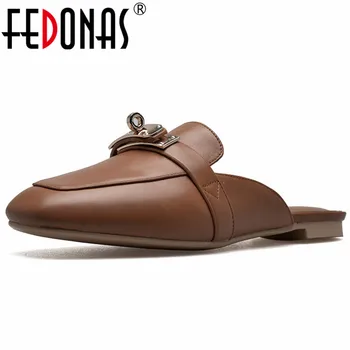 FEDONAS 2019 Spring Summer New Classic Square Toe Low Heels Women Pumps Solid Genuine Leather Mules Party Casual Shoes Woman
FEDONAS 2019 Spring Summer New Classic Square Toe Low Heels Women Pumps Solid Genuine Leather Mules Party Casual Shoes Woman