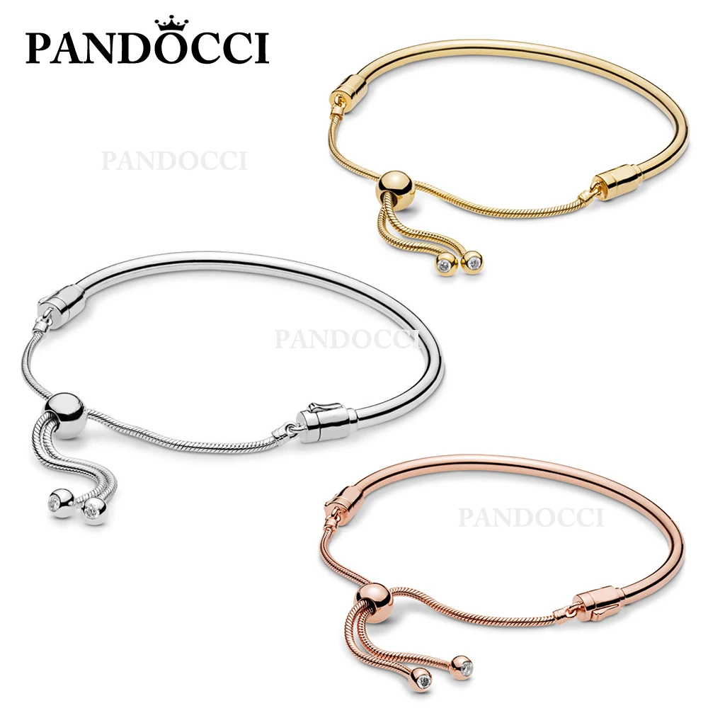 PANDOCCI 100% 925 Sterling Silver New Shine Moments Sliding Bangle Rose Gold Spring Fashion Jewelry Gift Recommended
PANDOCCI 100% 925 Sterling Silver New Shine Moments Sliding Bangle Rose Gold Spring Fashion Jewelry Gift Recommended
