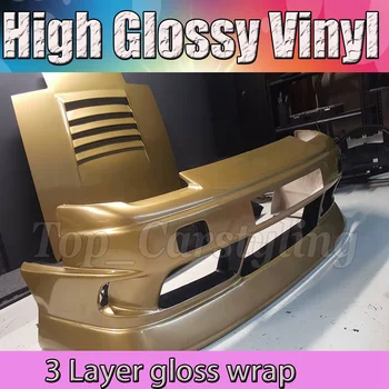 Best ! Gloss Gold Vinyl wrap 3 layers High Gloss car wrap stickers With Bubble Free Shiny Car Covering PROTWRAPS 1.52x20m/roll
Best ! Gloss Gold Vinyl wrap 3 layers High Gloss car wrap stickers With Bubble Free Shiny Car Covering PROTWRAPS 1.52x20m/roll