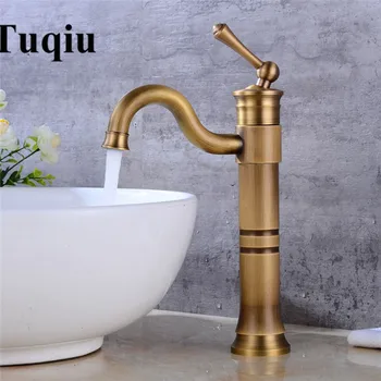 Tall Bathroom Basin Faucet Brass Antique Lavatory Mixer Tap Hot and Cold Swivel bathroom Sink Mixer Torneira lavatorio
Tall Bathroom Basin Faucet Brass Antique Lavatory Mixer Tap Hot and Cold Swivel bathroom Sink Mixer Torneira lavatorio