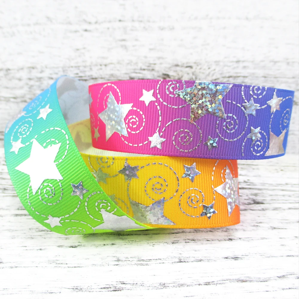 david angie 1''(25MM) Rainbow Star Laser Silver Grosgrain Ribbon 5 Yards,DIY Handmade Materials,Gift Packing Wrap,5Y57217
david angie 1''(25MM) Rainbow Star Laser Silver Grosgrain Ribbon 5 Yards,DIY Handmade Materials,Gift Packing Wrap,5Y57217