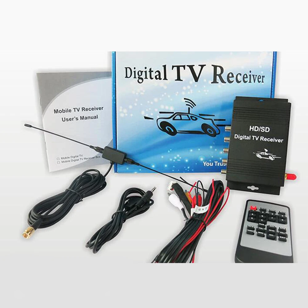 Antenna tuner Car HD ATSC 4 video output cars Digital TV Turner Receiver tv box dvb t2 Applicable to South America 
Antenna tuner Car HD ATSC 4 video output cars Digital TV Turner Receiver tv box dvb t2 Applicable to South America