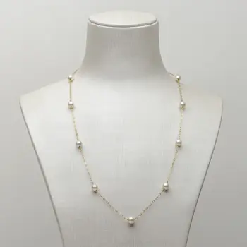 Classic 6-6.5mm White Real Akoya Pearl Long Necklace 18k Yellow Gold Adjustable
Classic 6-6.5mm White Real Akoya Pearl Long Necklace 18k Yellow Gold Adjustable