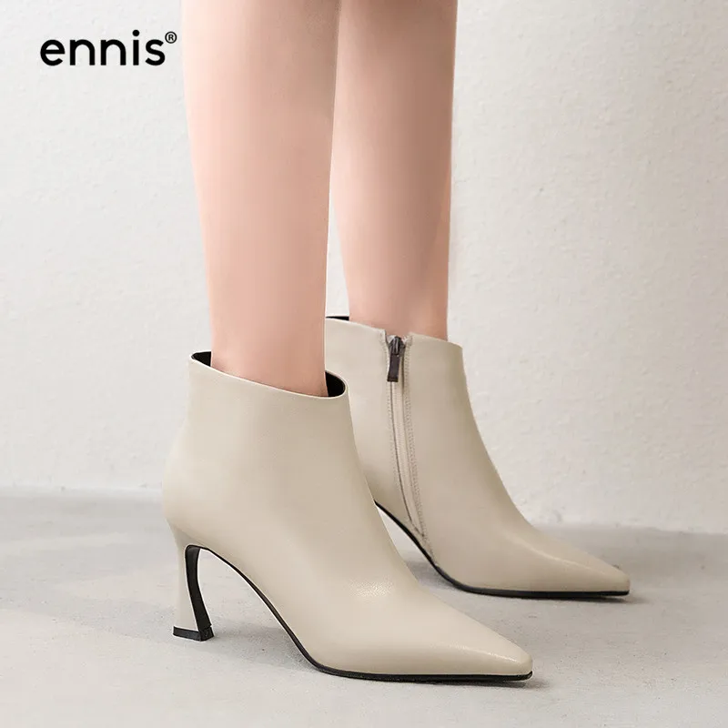 ENNIS 2019 Fashion Ankle Boots Female Genuine Leather Boots High Heel Pointed Toe Pumps Women Shoes Autumn Office Heels New A959
ENNIS 2019 Fashion Ankle Boots Female Genuine Leather Boots High Heel Pointed Toe Pumps Women Shoes Autumn Office Heels New A959