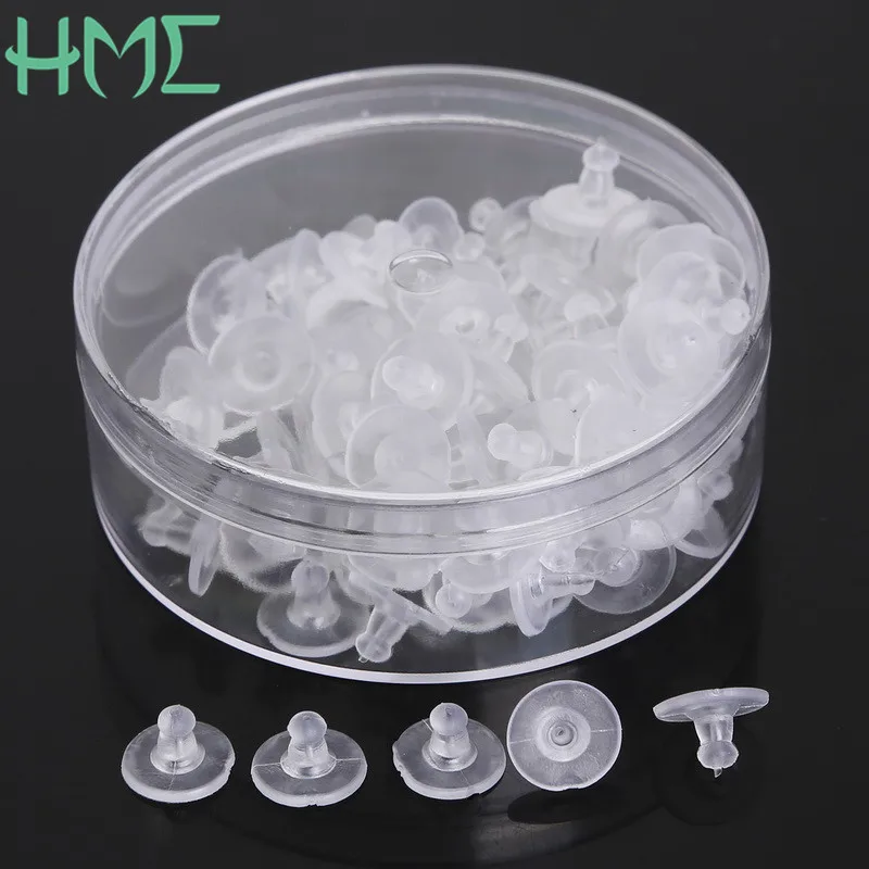 (Free Box)Size 6x11mm 100pcs/bag Jewelry Accessories Rubber Back Silicone Round Earring Plugging Blocked Plastic Earring For DIY
(Free Box)Size 6x11mm 100pcs/bag Jewelry Accessories Rubber Back Silicone Round Earring Plugging Blocked Plastic Earring For DIY