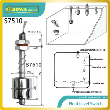 Float Level Switches Hermetically sealed reed switches are actuated by magnets permanently bonded inside the float arm
Float Level Switches Hermetically sealed reed switches are actuated by magnets permanently bonded inside the float arm