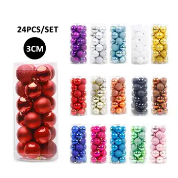 24pcs/Lot 3cm/1.2Inch Color Christmas Tree Decoration Ball Ornaments Hang Shiny Bauble Ball For Home House Bar Party Decoration
24pcs/Lot 3cm/1.2Inch Color Christmas Tree Decoration Ball Ornaments Hang Shiny Bauble Ball For Home House Bar Party Decoration