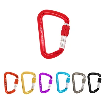 30KN Outdoor Screw Locking D Shape Safety Carabiner Aluminum Alloy Rock Climbing Hiking Screw Locking Carabiner
30KN Outdoor Screw Locking D Shape Safety Carabiner Aluminum Alloy Rock Climbing Hiking Screw Locking Carabiner