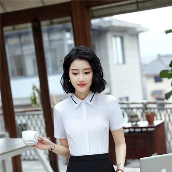 2018 New Styles Summer Short Sleeve Fashion Patchwork Chiffon Blouses & Shirts For Women Business Work Wear Tops Clothes White
2018 New Styles Summer Short Sleeve Fashion Patchwork Chiffon Blouses & Shirts For Women Business Work Wear Tops Clothes White