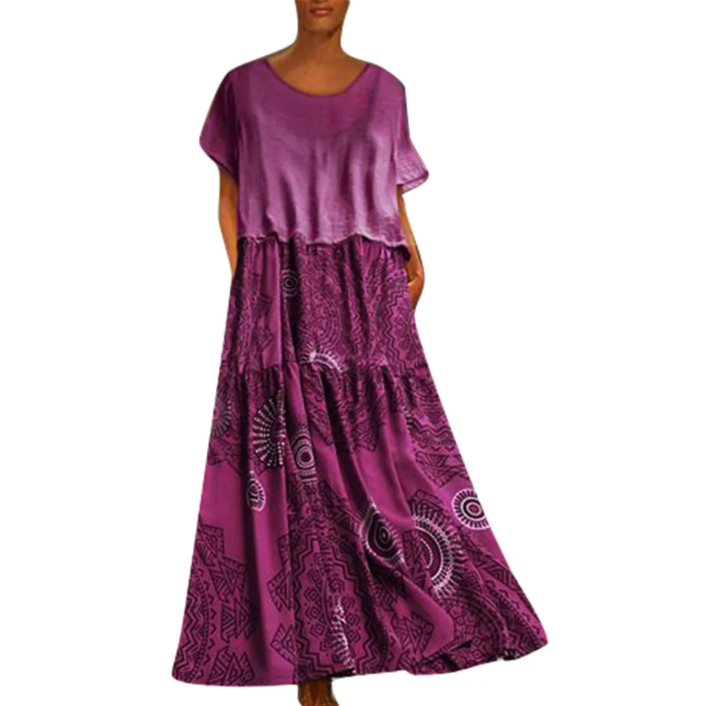 JAYCOSIN 2019 Summer Women Plus Size Casual Loose Short Sleeve Nationsl Style Print Long Maxi Dress vestidos dropshipping 523W
JAYCOSIN 2019 Summer Women Plus Size Casual Loose Short Sleeve Nationsl Style Print Long Maxi Dress vestidos dropshipping 523W