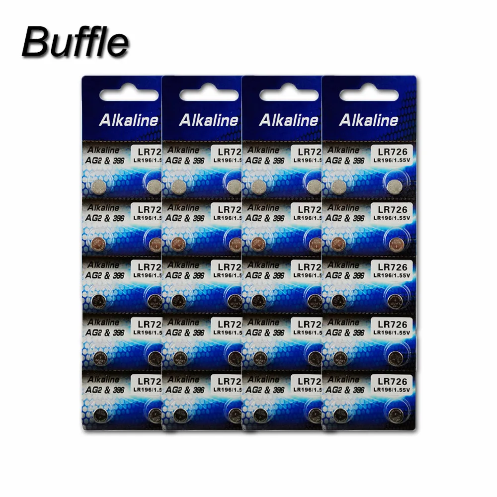 40pcs/4Pack Buffle AG2 1.55V 28mAh Lithium Button Cells Batteries Watch Coin Battery LR59 396A LR726 196 D723 | Электроника