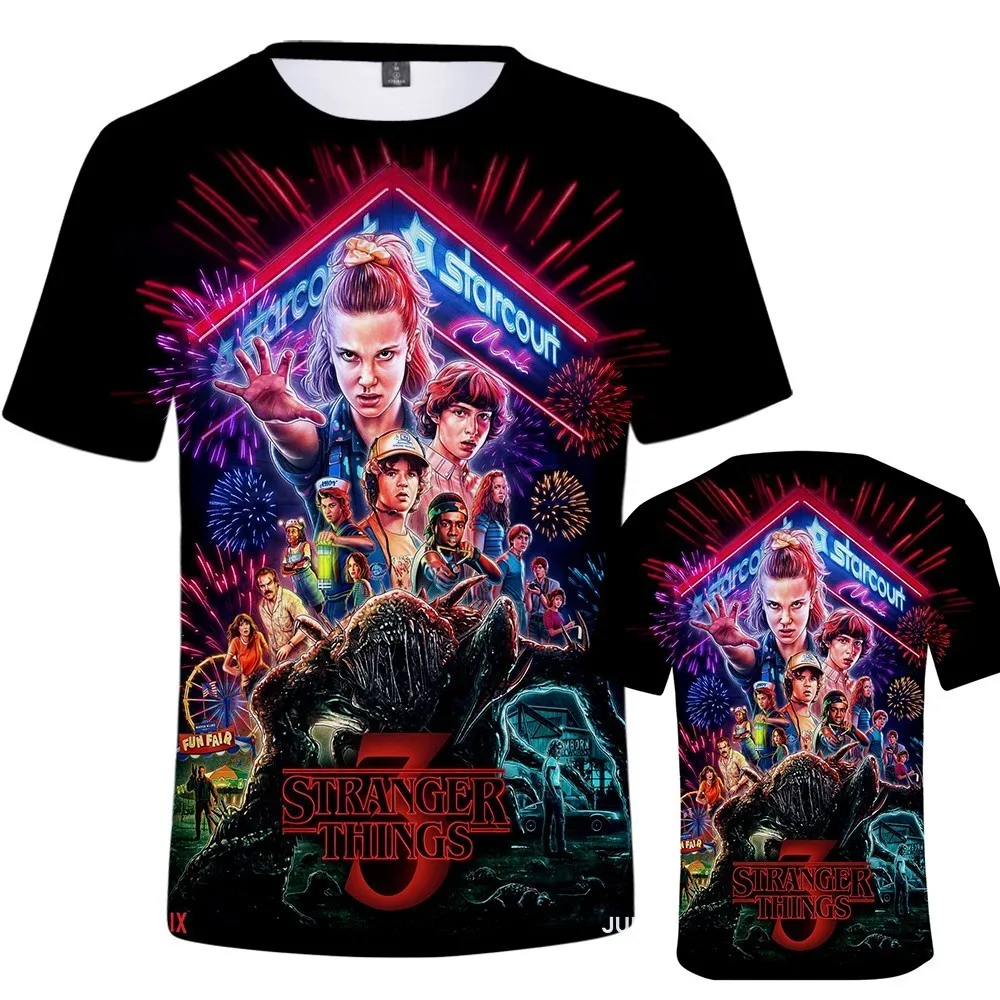 Dropship 3D Printed T Shirt Men/Women/kid Stranger Things 3 T-shirt harajuku Tee Shirt streetwear Eleven Top Tee plus size
Dropship 3D Printed T Shirt Men/Women/kid Stranger Things 3 T-shirt harajuku Tee Shirt streetwear Eleven Top Tee plus size