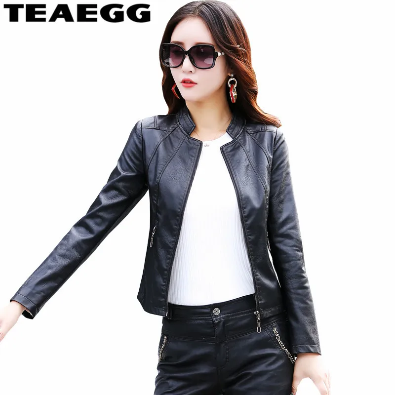 TEAEGG PU Black Leather Jacket Women Spring Autumn Jaquetas De Couro Feminina Faux Leather Coats Chaquetas Cuero Mujer AL932
TEAEGG PU Black Leather Jacket Women Spring Autumn Jaquetas De Couro Feminina Faux Leather Coats Chaquetas Cuero Mujer AL932