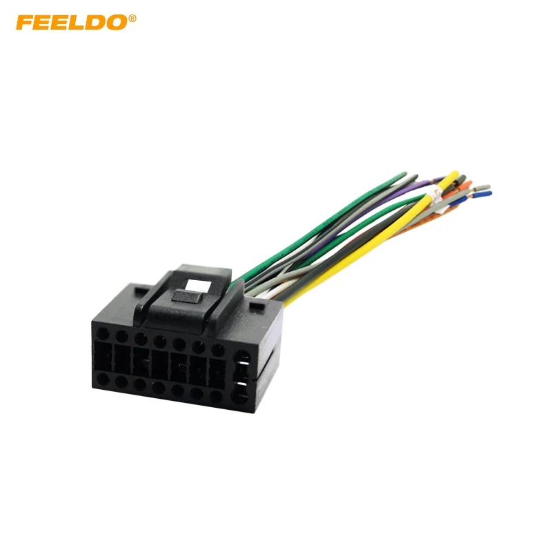

FEELDO 1Pc Car 16pin Stereo Wire Harness Plug Cable Male Connector For CHEVROLET AVEO/LOVA(SEDAN)/CHERY/LANDWIND Car Factory OEM