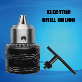 Electric Hammer Drill Chuck Adapter 1.5-13mm Thread with Key for Rotary Tools CLH@8