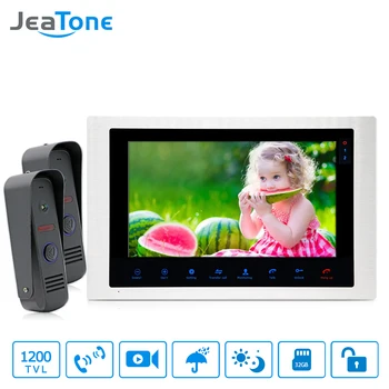 10inch 1200TVL Video Door Phone Intercom 4-wired Doorbell Security Intercom System Night Vision Wide View Angle Motion Detection
10inch 1200TVL Video Door Phone Intercom 4-wired Doorbell Security Intercom System Night Vision Wide View Angle Motion Detection