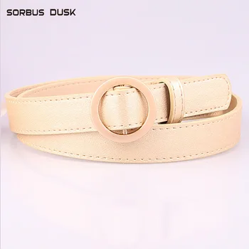 SORBUS DUSK Fashion Top Quality PU Belts For women High Quality Woman Thin Belt Famous Brand Round Buckle Belt Without Hole
SORBUS DUSK Fashion Top Quality PU Belts For women High Quality Woman Thin Belt Famous Brand Round Buckle Belt Without Hole