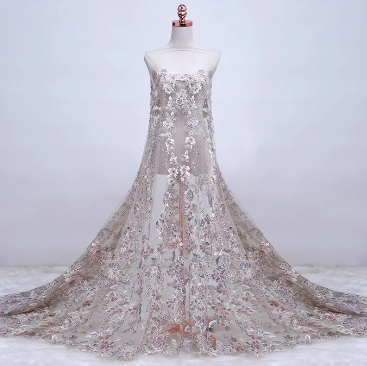 Beautiful Rhinestone Embroidery Print Lace Tulle Fabric For Bridal Gown Dress 90cm*135cm
Beautiful Rhinestone Embroidery Print Lace Tulle Fabric For Bridal Gown Dress 90cm*135cm