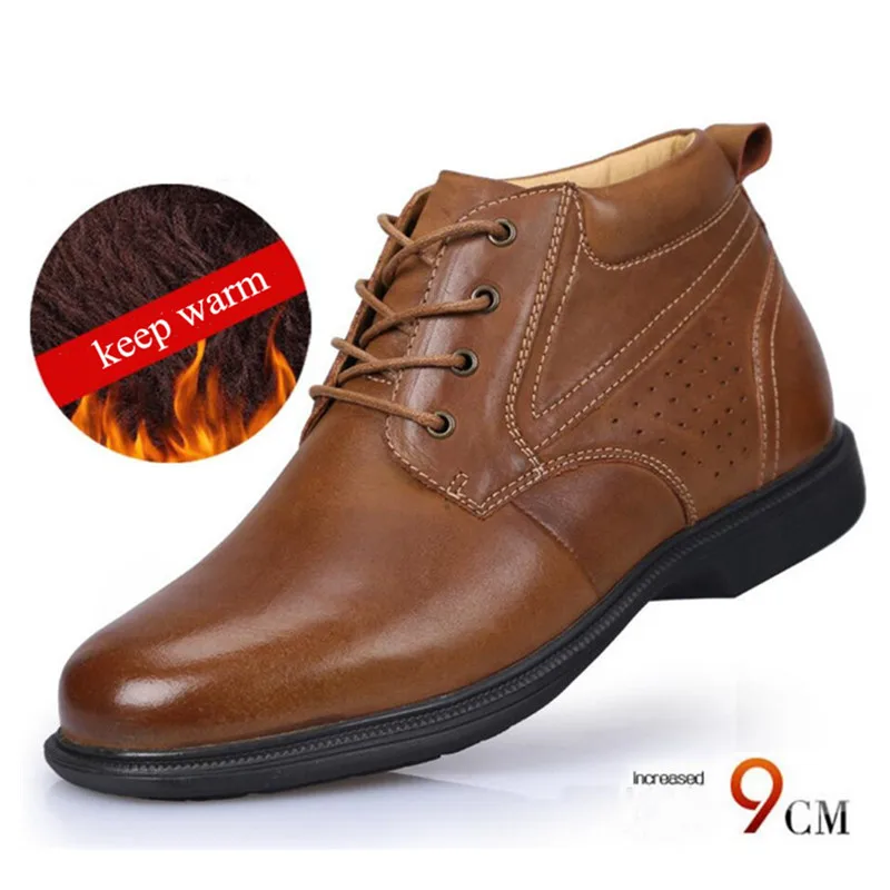 New Comfortable Keep Warm Shoes Leather Height Increasing 8 CM high-top Elevator Winter Snow Shoes for Men Cold Weather Wearing
New Comfortable Keep Warm Shoes Leather Height Increasing 8 CM high-top Elevator Winter Snow Shoes for Men Cold Weather Wearing