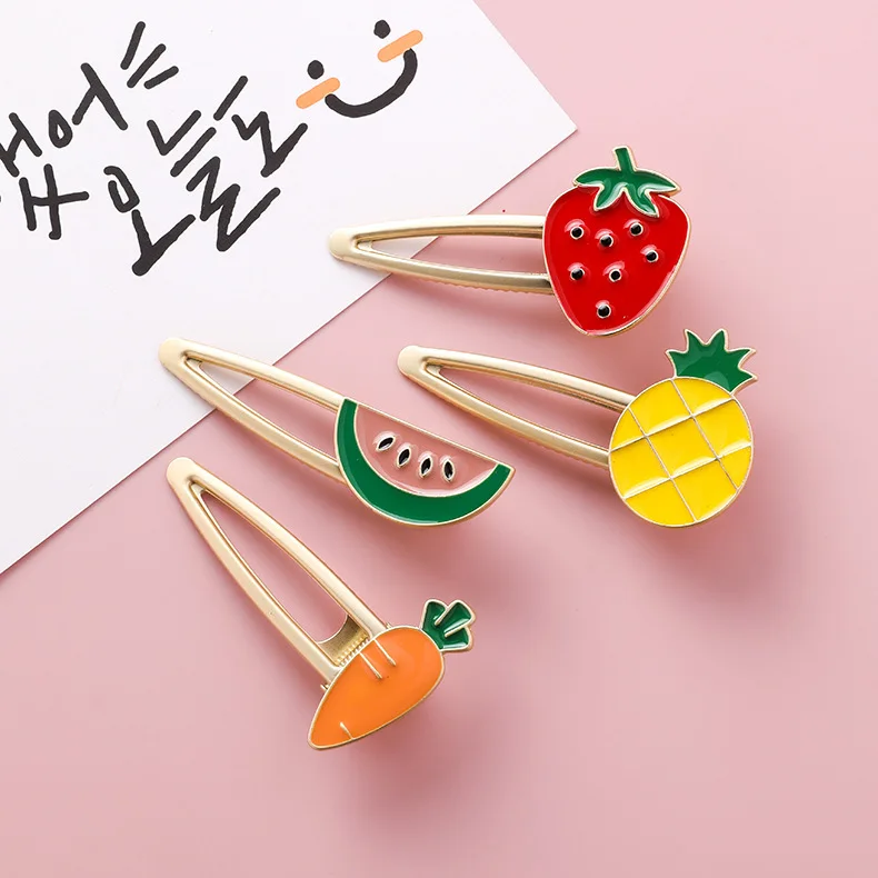 New Summer Sweet Fruit Strawberry Pineapple Hair Clips For Women Fashion Hair Accessories Hollow Waterdrop Hairpins Girls
New Summer Sweet Fruit Strawberry Pineapple Hair Clips For Women Fashion Hair Accessories Hollow Waterdrop Hairpins Girls